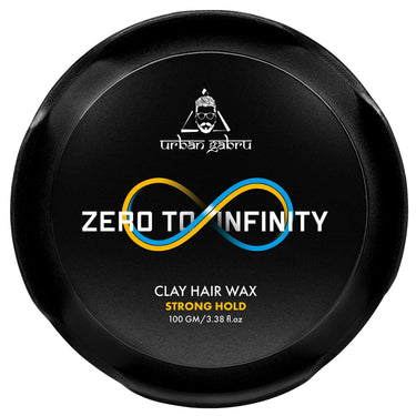 UrbanGabru Clay Hair Wax For Men: Zero to Infinity (100 gm) | Strong Hold Matte Finish | Natural Hair Styling Wax | All Hair Types | No Greasy Residue | Multiple Hairstyles
